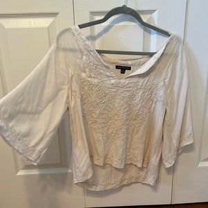 Flowy, cream shirt